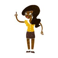cartoon pretty woman with idea N39