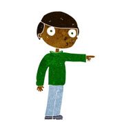 Cartoon Man Pointing N120