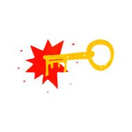 cartoon old key N6