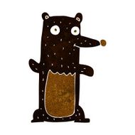 cartoon black bear N18