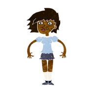 cartoon happy woman N143