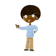 cartoon pointing boy N17