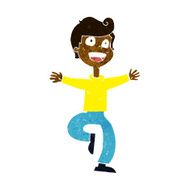 cartoon excited boy N83