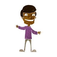 cartoon grinning man N49
