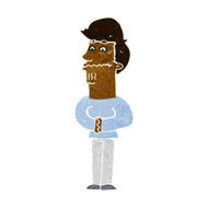 cartoon nervous man N89