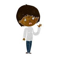 cartoon worried woman N41