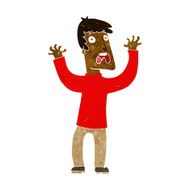 cartoon frightened man N59