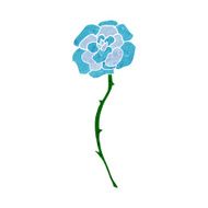 blue flower tattoo cartoon N2