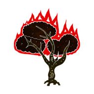 cartoon burning tree N19
