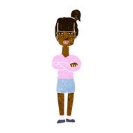 cartoon annoyed woman N102