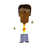 cartoon grumpy boss N6