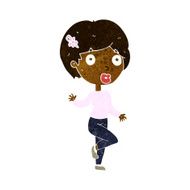 cartoon surprised woman N122