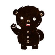 cartoon unhappy black teddy bear N2
