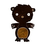 cartoon happy little black bear N4