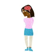 cartoon brainy woman N5