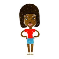 cartoon annoyed woman N103
