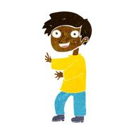 cartoon excited boy N84