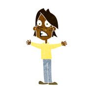 cartoon frightened man N61