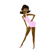 cartoon model woman posing N5