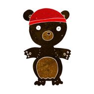cartoon cute black bear N19