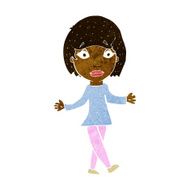 cartoon surprised woman N123