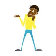 cartoon nervous man N90