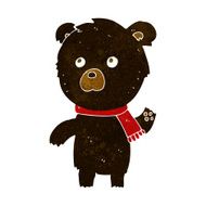 cartoon cute black bear N21