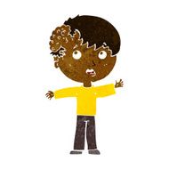 cartoon boy with growth on head N21