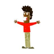 cartoon terrified man N148