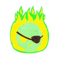 cartoon skull with eye patch N5