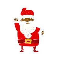 cartoon angry santa claus N11