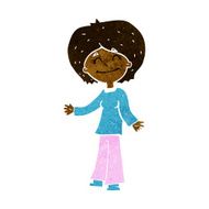 cartoon happy woman N144