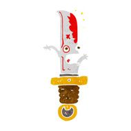 cartoon frightened knife N5