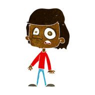cartoon worried boy N17
