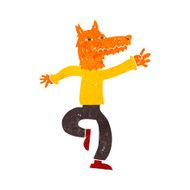 cartoon happy fox man N7