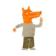 cartoon happy fox man N8