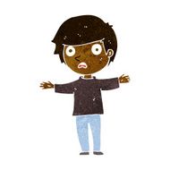 cartoon worried boy N18