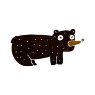 funny cartoon black bear N7