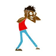 Cartoon Man Panicking N39