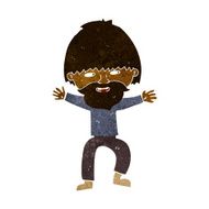 cartoon happy man with beard N25