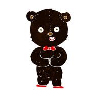 cartoon teddy black bear N4