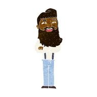 cartoon happy man with beard N26