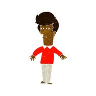 cartoon suspicious man N20