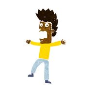 cartoon terrified man N152