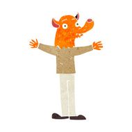 cartoon friendly fox person N2