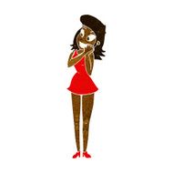 cartoon excited woman N77