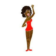 cartoon dancing woman N31