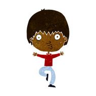 cartoon excited boy N85
