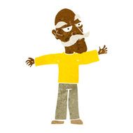 cartoon old man spreading arms wide N4