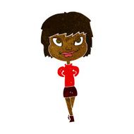 cartoon happy woman N145